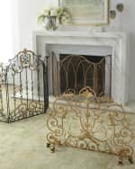 Image 3 of 3: Italian Gold Single Panel Fire Screen