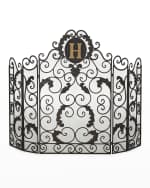 Image 2 of 2: 5-Panel Monogram Fire Screen, Personalized