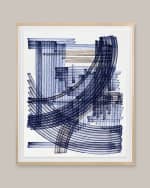 Image 1 of 2: Grand Image Home "Blue Weave 3" Digital Art Print by Victoria Neiman