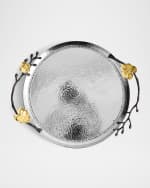Image 5 of 5: Michael Aram Gold Orchid Round Tray