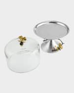 Image 3 of 4: Michael Aram Butterfly Ginkgo Pastry Dish with Dome