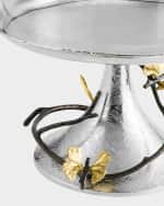 Image 4 of 4: Michael Aram Butterfly Ginkgo Pastry Dish with Dome