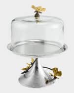 Image 1 of 4: Michael Aram Butterfly Ginkgo Pastry Dish with Dome