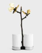 Image 2 of 4: Michael Aram Butterfly Ginkgo Salt and Pepper Shakers with Caddy