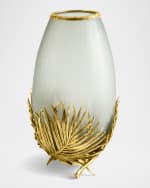 Image 2 of 5: Michael Aram Palm Medium Glass Vase
