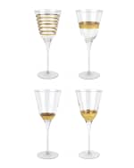 Image 1 of 6: Vietri Raffaelo Assorted Wine Glass, Set of 4