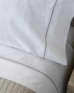 Image 1 of 2: Lili Alessandra Bella White King 300TC Sheet Set