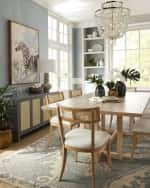 Image 2 of 5: Worlds Away Lily Cane Cabinet