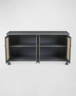Image 4 of 5: Worlds Away Lily Cane Cabinet