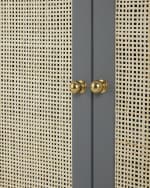Image 5 of 5: Worlds Away Lily Cane Cabinet
