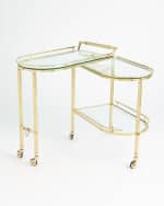 Image 3 of 5: Global Views Gallery Folding Bar, Brass