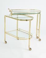 Image 4 of 5: Global Views Gallery Folding Bar, Brass