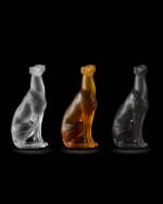 Image 2 of 2: Lalique Clear Greyhound Sculpture