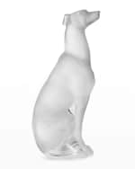 Image 1 of 2: Lalique Clear Greyhound Sculpture