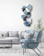 Image 2 of 3: Karo Studios Arctic Vertical Glass Wall Sculpture