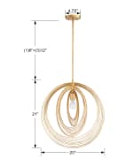 Image 5 of 5: Crystorama Doral 1-Light Pendant