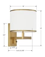 Image 4 of 5: Crystorama Madison Mounted Task Light
