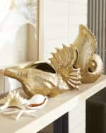 John Richard Nautilus Seashell Brass Sculpture — Grayson Living