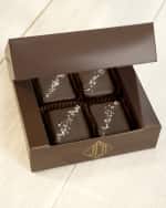 Image 1 of 2: John Kelly 4-Piece Dark Chocolate With French Grey Sea Salt Truffle Fudge Bites