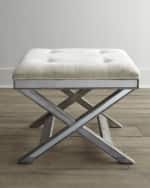 Image 4 of 6: Butler Specialty Co Lila Mirrored X Stool