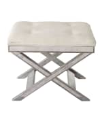 Image 5 of 6: Butler Specialty Co Lila Mirrored X Stool