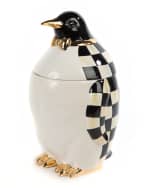 Image 3 of 5: MacKenzie-Childs Courtly Check Penguin Cookie Jar