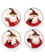 Image 1 of 4: Vietri Old St. Nick Cocktail Plates, Set of 4