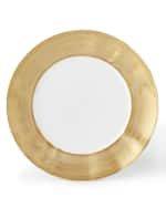 Image 4 of 8: Neiman Marcus 12-Piece Gold Brushstroke Dinnerware Set