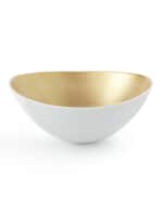Image 5 of 8: Neiman Marcus 12-Piece Gold Brushstroke Dinnerware Set