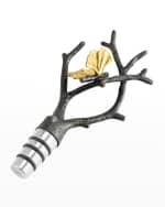 Image 2 of 4: Michael Aram Butterfly Ginkgo Bottle Stopper