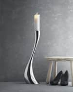 Image 2 of 2: Georg Jensen Cobra Large Floor Candleholder