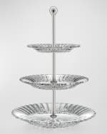Image 2 of 2: Baccarat Mille Nuits 3-Tier Pastry Stand