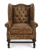 Image 3 of 5: Old Hickory Tannery Gibson Leather Wing Chair