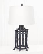 Image 2 of 2: Couture Lamps Golden Bamboo Table Lamp