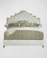 Image 1 of 6: Haute House Daniella Tufted Queen Bed