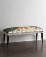 Image 2 of 3: Haute House Cream Peacock Bench, 42"