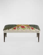 Image 1 of 3: Haute House Cream Peacock Bench, 42"