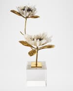 Image 1 of 3: John-Richard Collection Double Crystal Bloom Floral Sculpture