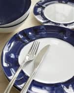 Image 5 of 5: Neiman Marcus 12-Piece Cobalt Brushstroke Dinnerware Set