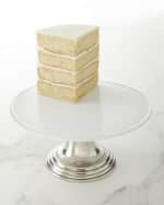 Image 2 of 2: Neiman Marcus Large Ceramic & Pewter Pedestal Server