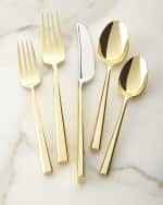 Image 1 of 2: kate spade new york 5-piece malmo gold flatware place setting