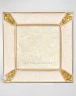 Image 1 of 2: Jay Strongwater Leland Gold Pave Corner 2" Square Picture Frame