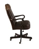 Image 4 of 4: Massoud Vale Leather Hairhide Office Chair