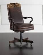 Image 1 of 4: Massoud Vale Leather Hairhide Office Chair