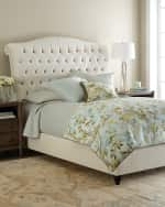 Image 2 of 3: Haute House Harper Tufted Ivory Velvet California King Bed