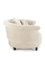 Image 3 of 3: Haute House Harlow Ivory Cuddle Chair