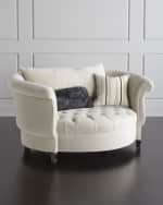 Image 1 of 3: Haute House Harlow Ivory Cuddle Chair