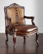 Image 1 of 3: Massoud Dani Hairhide Leather Bergere Chair
