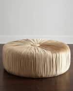 Image 1 of 2: Haute House Pasha Round Ottoman