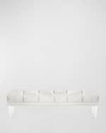 Image 3 of 3: Haute House Becky Acrylic-Leg Bench 60"